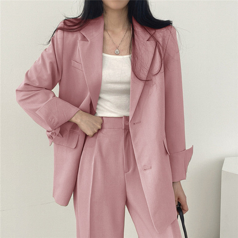 Women's Fashionable Korean-Style Casual Trouser Suit