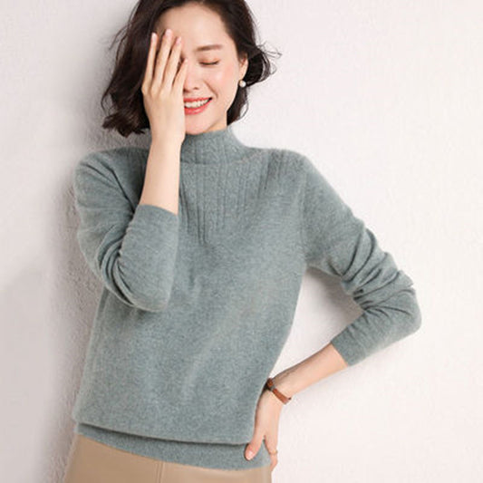 Women's Slim Fit Long-Sleeve Pullover Sweater