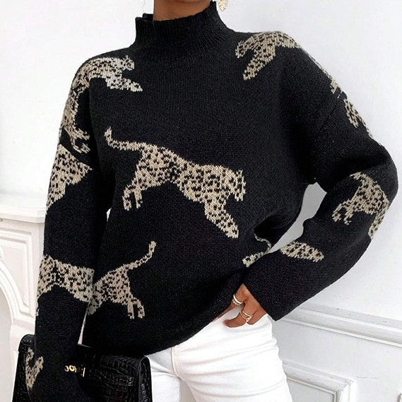 Women's Fleece Half-Turtleneck Sweater