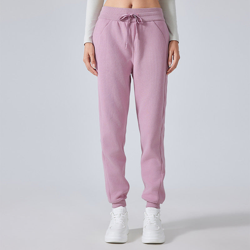 Fleece-Lined Warm All-Match Leisure Track Sweatpants