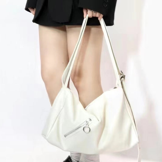 Soft Leather Textured Tote Fashion Crossbody Shoulder Bag