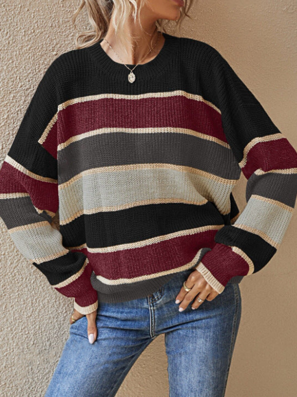 Autumn and Winter Round Neck Sweater Women's Lazy Loose Classic