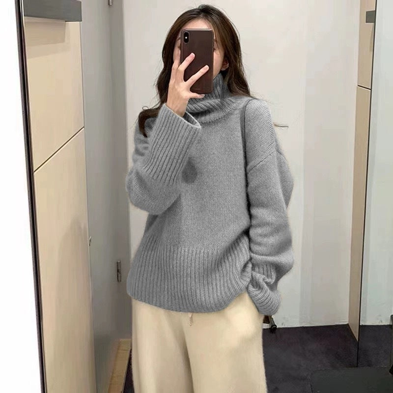 New High Neck Thick Sweater for Women