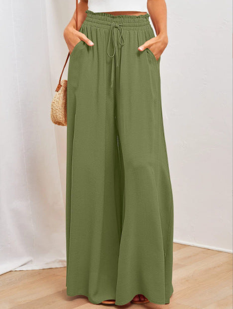 Printed Casual Comfortable Wide-Leg Trousers