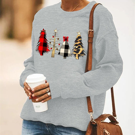 Women's Christmas Round Neck Long Sleeve Sweater