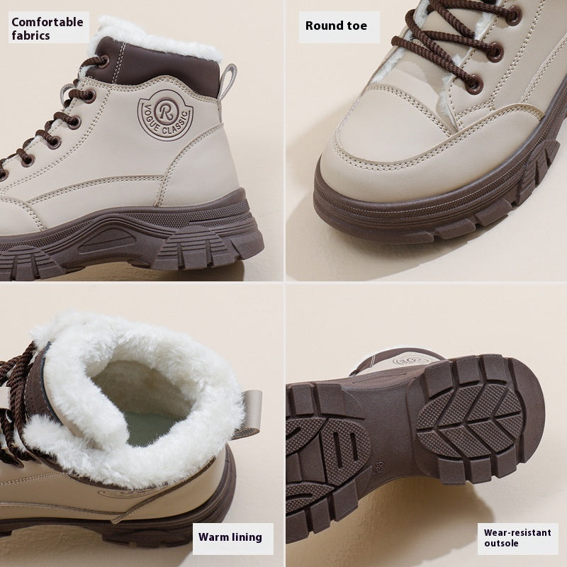 Winter Warm High-Top Snow Boots for Women