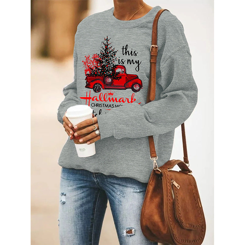 Women's Christmas Round Neck Long Sleeve Sweater