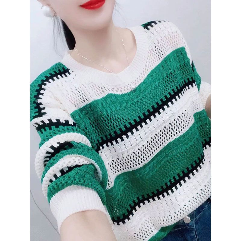 Rainbow Striped Sweater for Women – Spring and Autumn Style