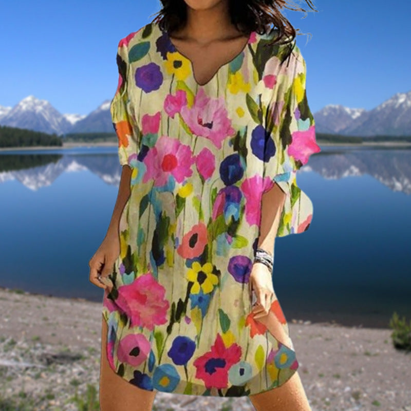 Summer Sweet Floral Vacation Dress