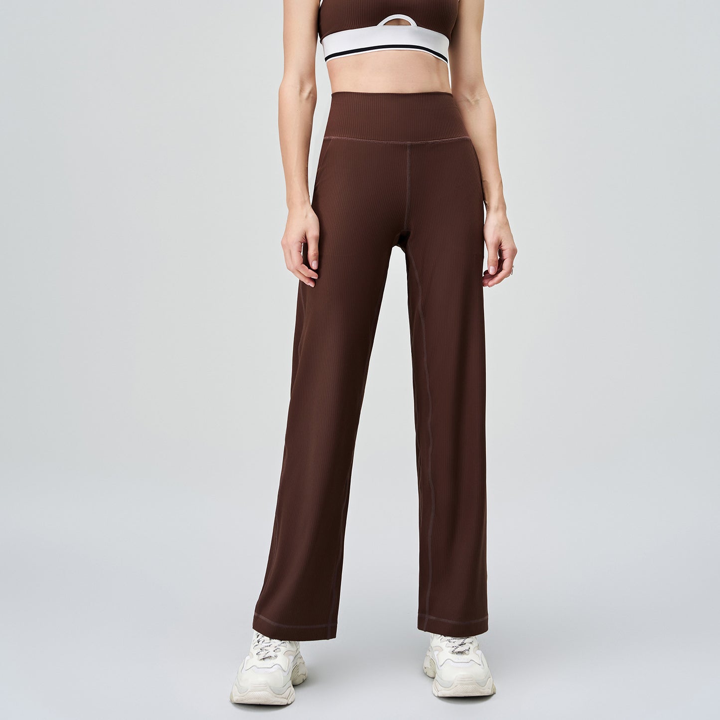 High-Waist Yoga Wide-Leg Casual Exercise Pants