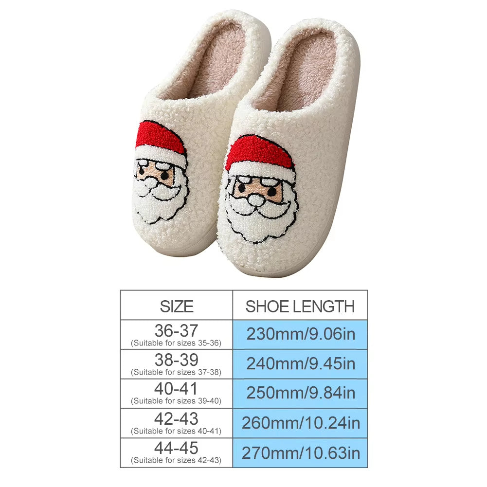 Christmas Reindeer Slippers for Women and Men – Cozy Fleece, Plush Slip-On, Non-Slip Wool-Lined