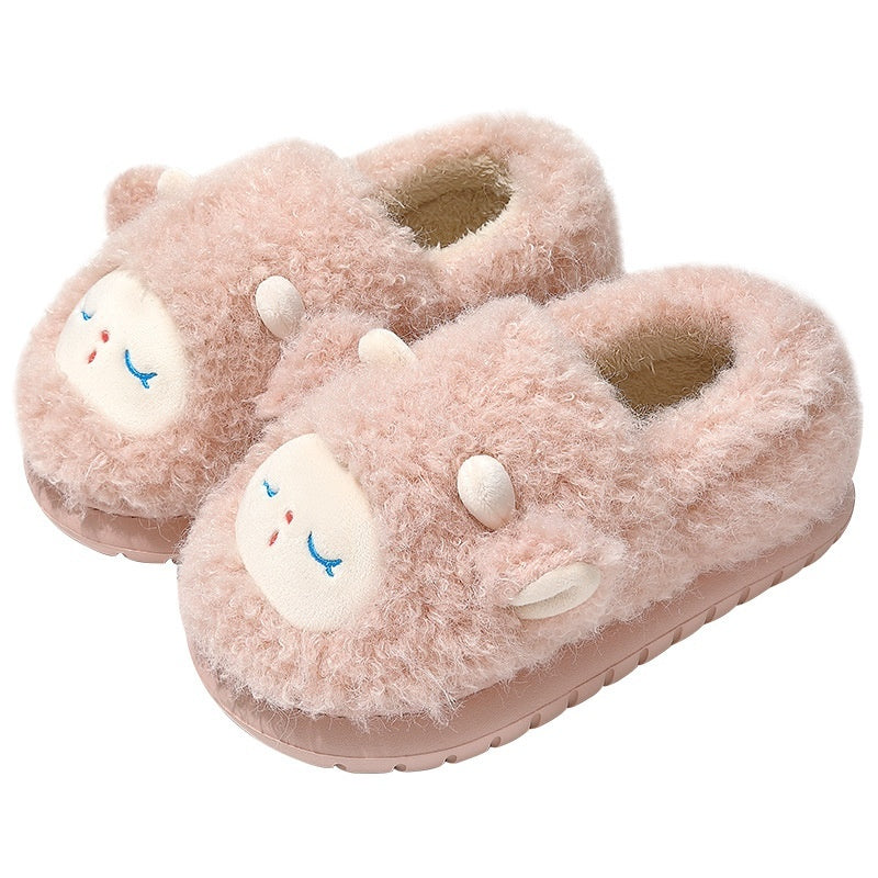 Women's Cotton Non-Slip Home Slippers – Cartoon Design