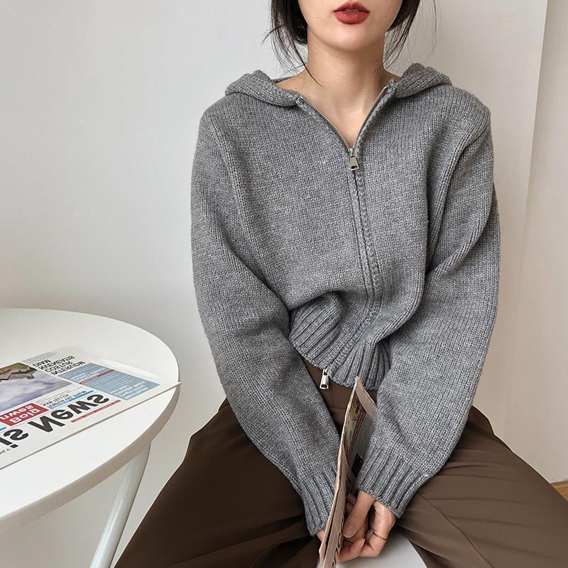 High-Quality Korean Sweater for Women, Padded Top Outerwear