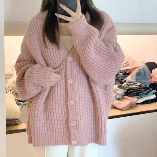 Sweater Cardigan Autumn Coat in Idle Sweet Style