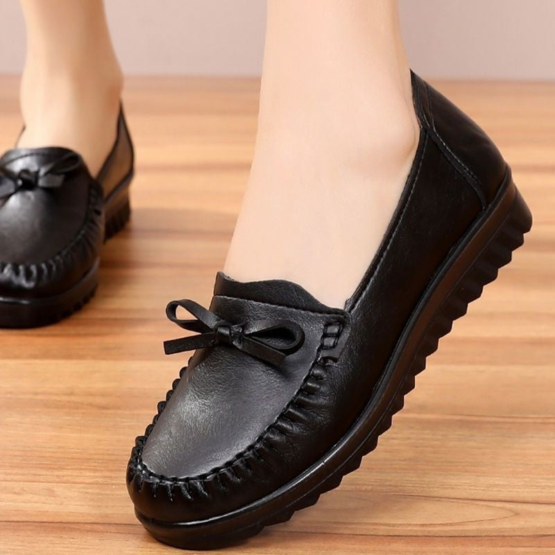 Breathable Non-Slip Vintage Leather Shoes with Soft Bottom for Comfort