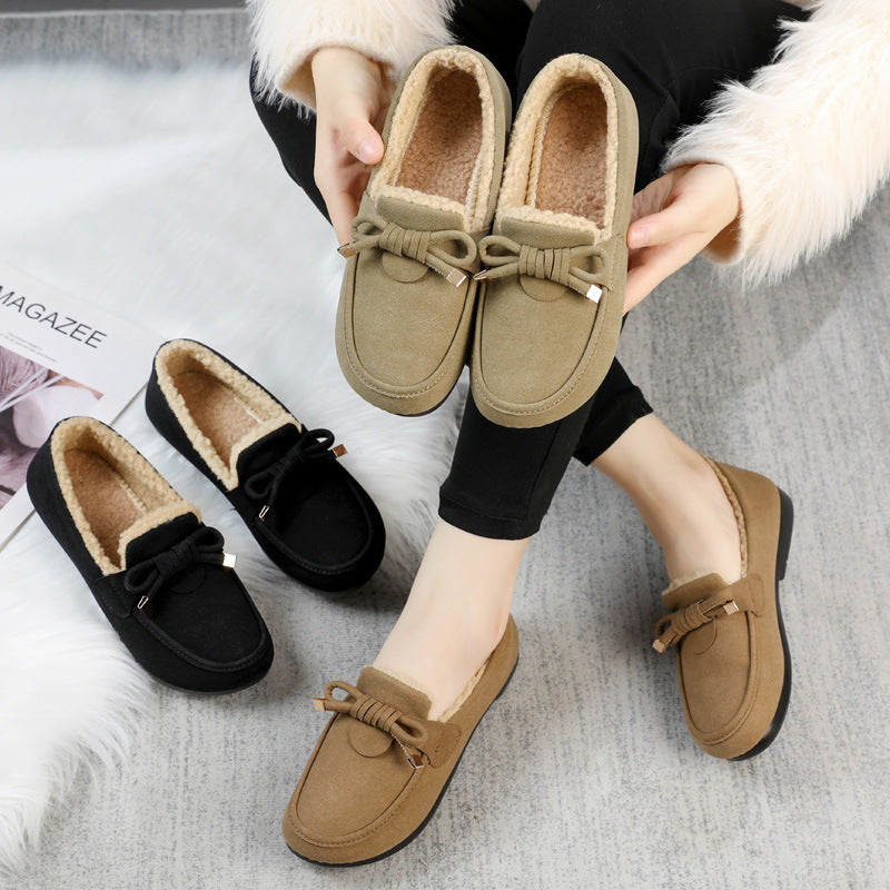 Fleece-Lined Warm Casual Flat Shoes