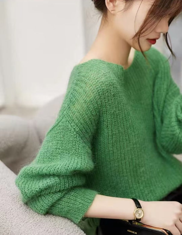 French Style Loose and Casual Knitwear Top - Effortless Chic Sweater for Women