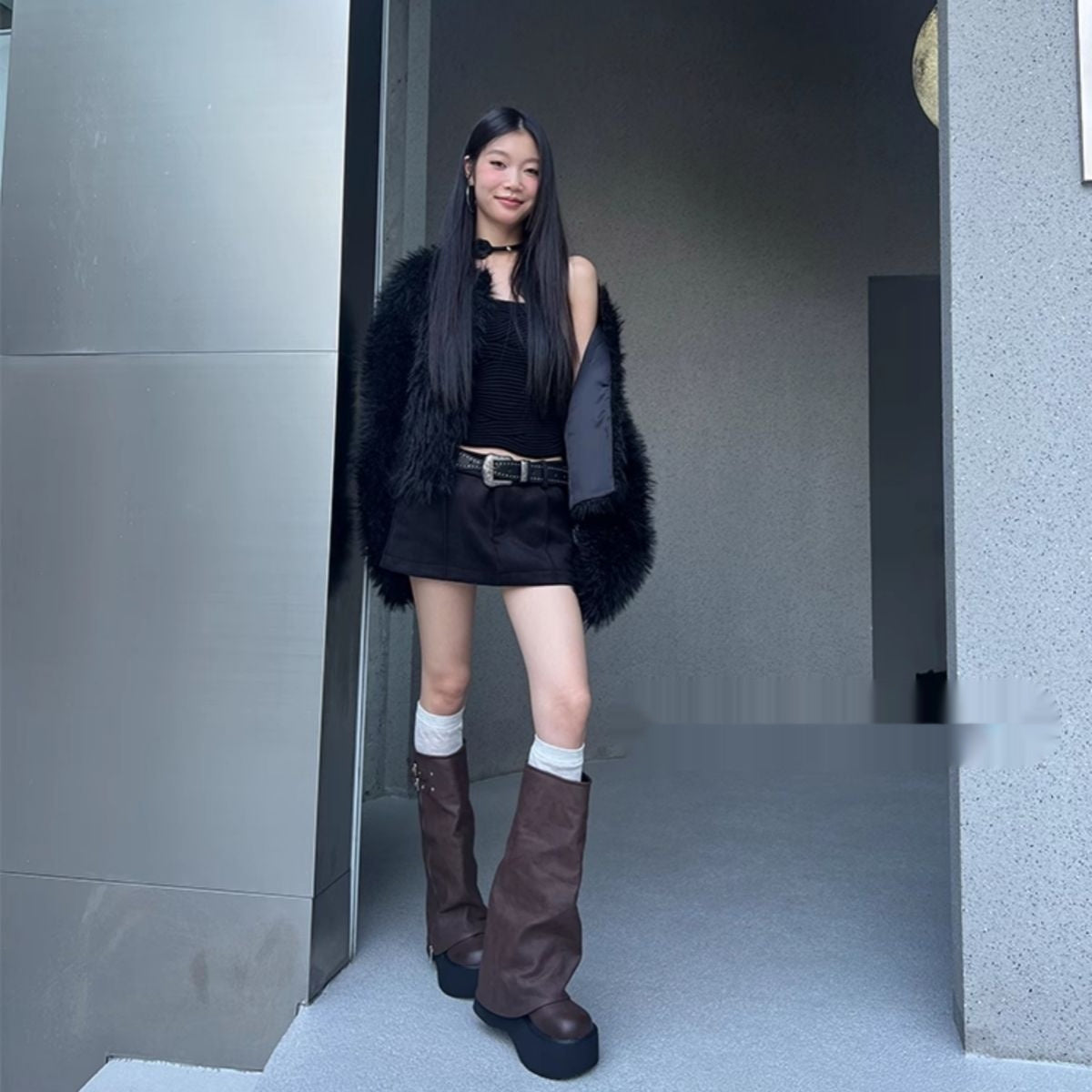 Women's Thick-Soled Below-the-Knee Boots for Autumn and Winter