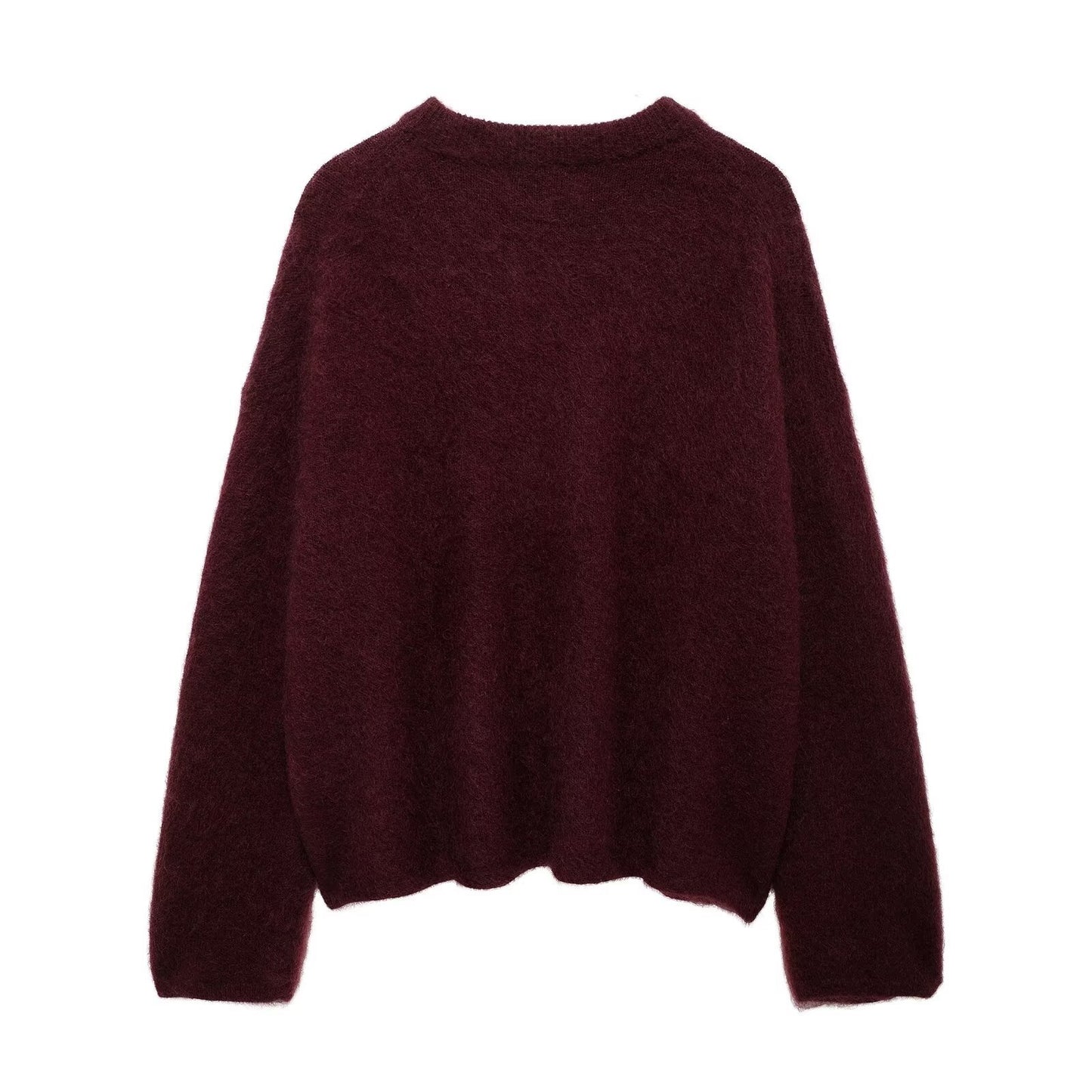 Women's Oversized Mohair Blend Pullover Sweater