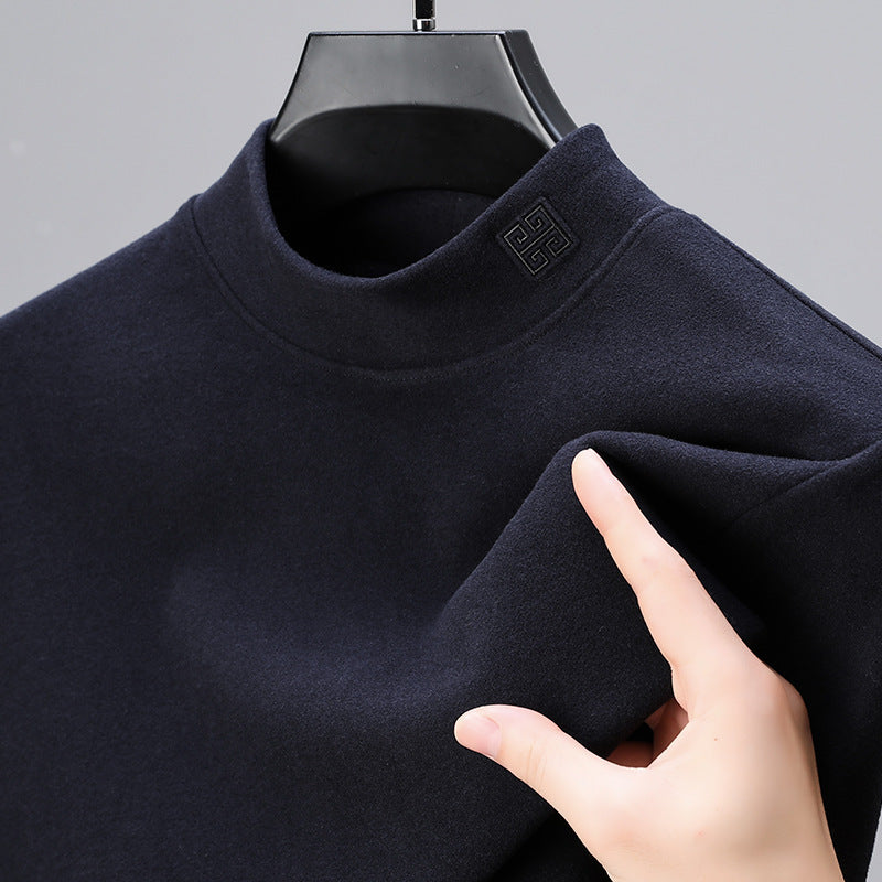 Thick Warm T-Shirt with Brushed Inner Lining