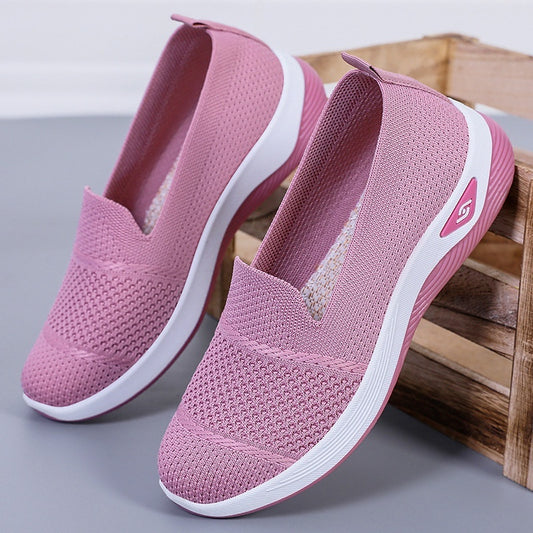 Slip-on Mother's Shoes Soft Sole Lightweight Shoes Shallow Mouth