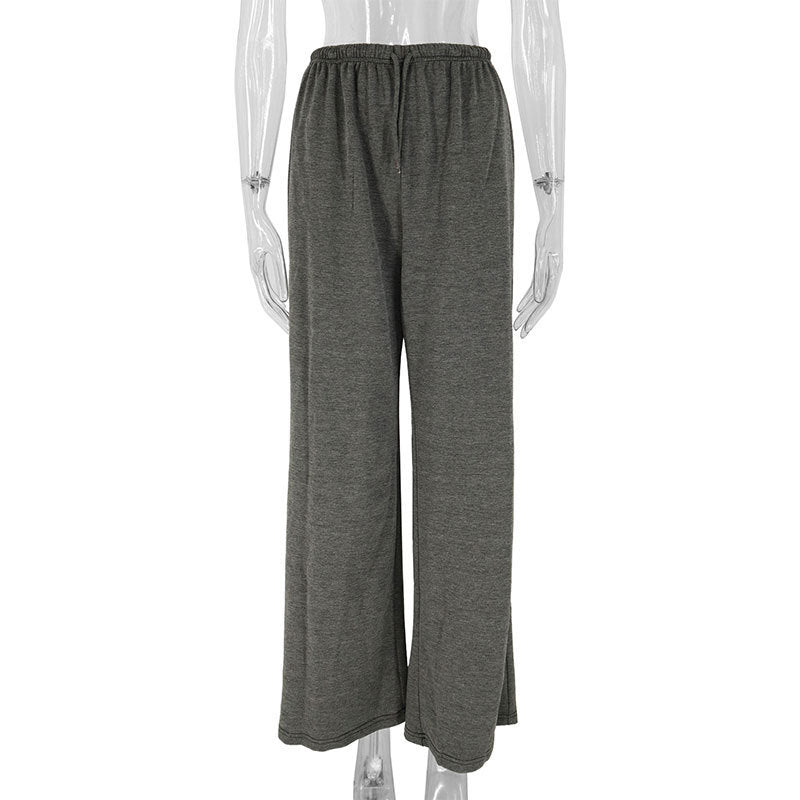 High-Waist Draped Mopping Casual Pants for Tall Women