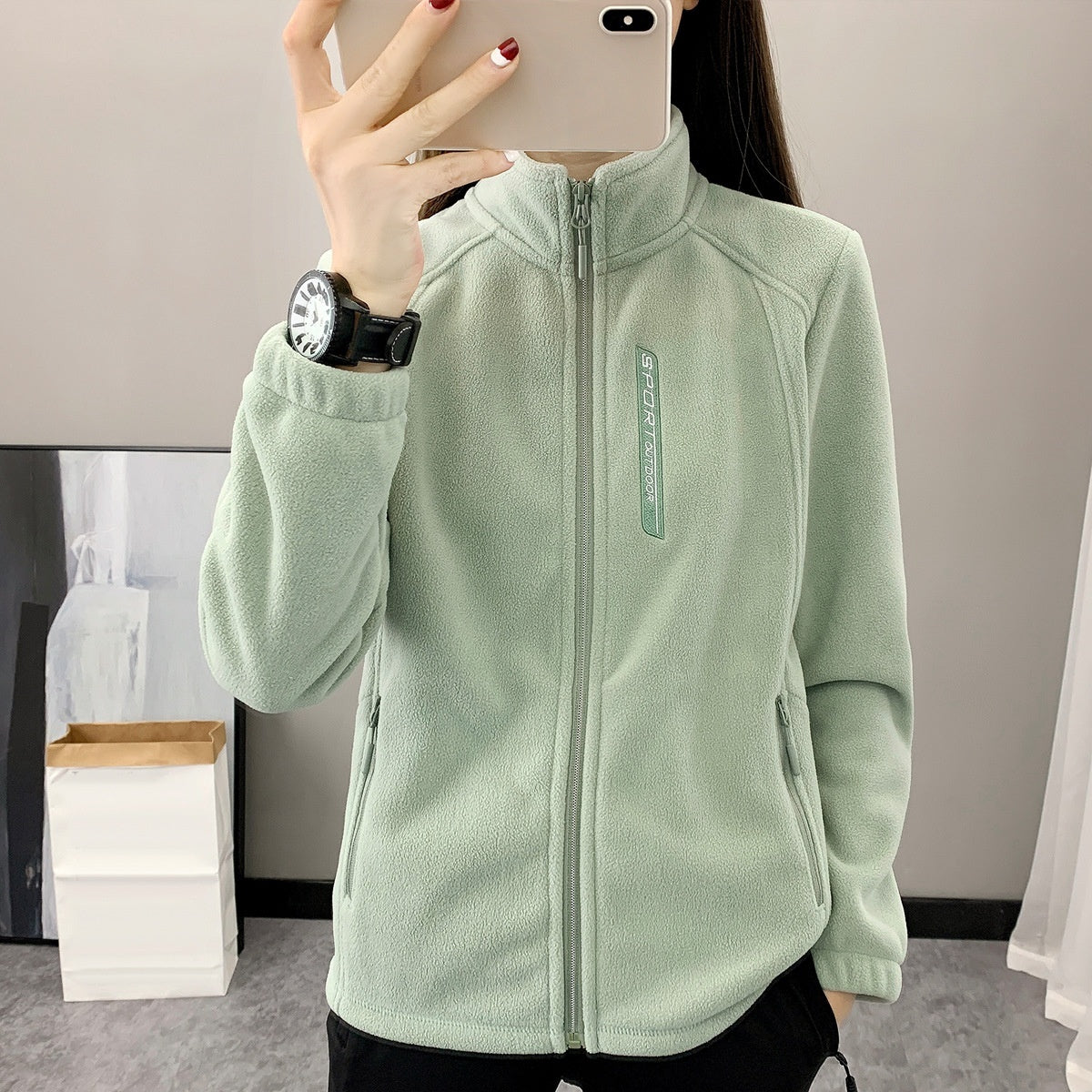 Warm Breathable Fleece Sweater Cardigan