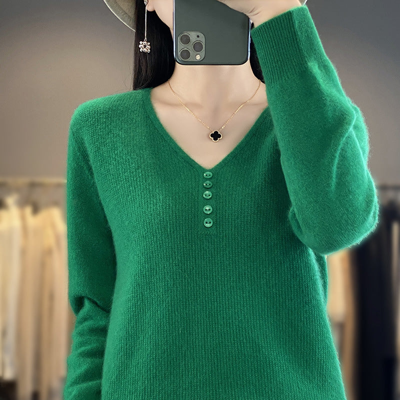 Women's Long Sleeve Sweater Top with Tie Detail