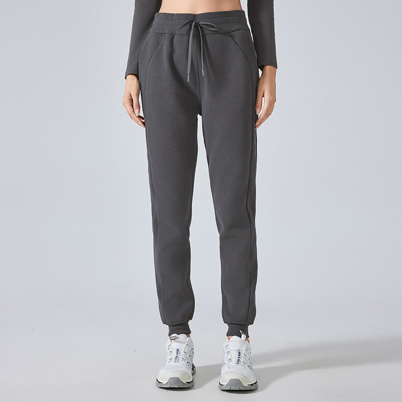 Fleece-Lined Warm All-Match Leisure Track Sweatpants