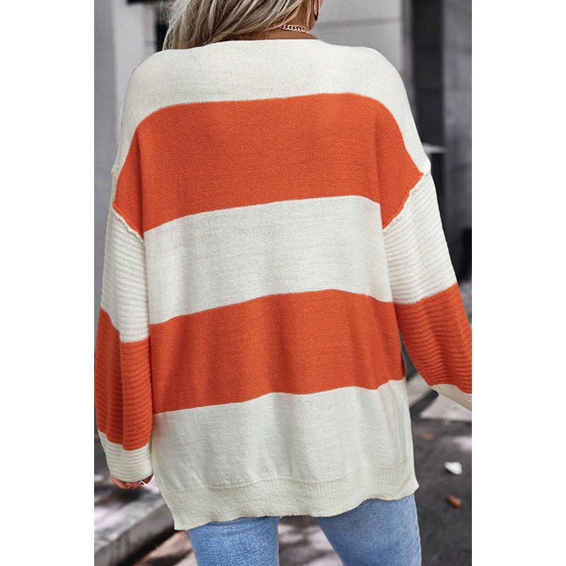 Women's Commuter's All-Matching Drop-Shoulder Knitted Long-Sleeve Top