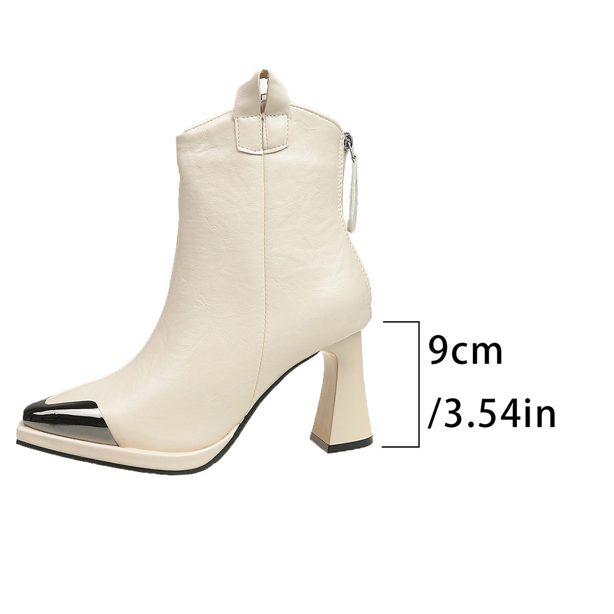 Plus Size Women's Fashion Boots – Retro Pointed-Toe Mid-Calf Style