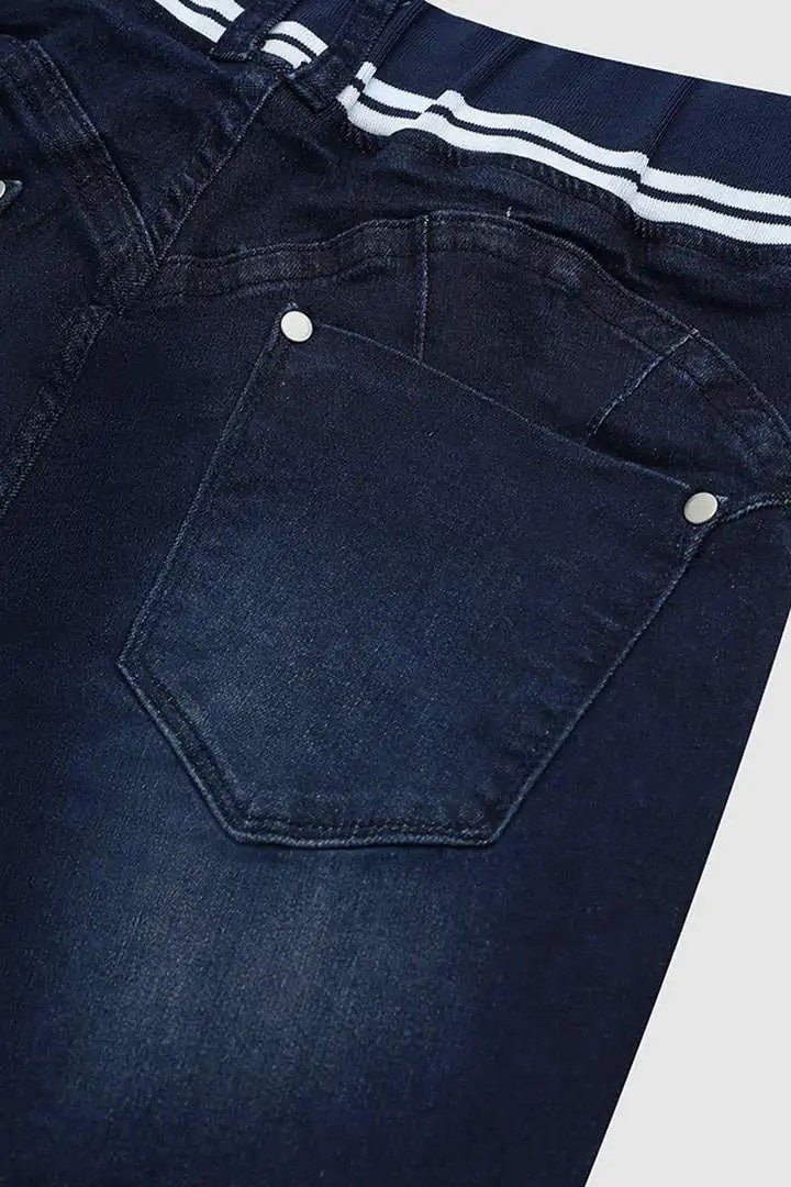 Athleisure Style Skinny Jeans For Women, A Sporty Drawstring Waist, Butt-Lifting Dark Wash Jeggings