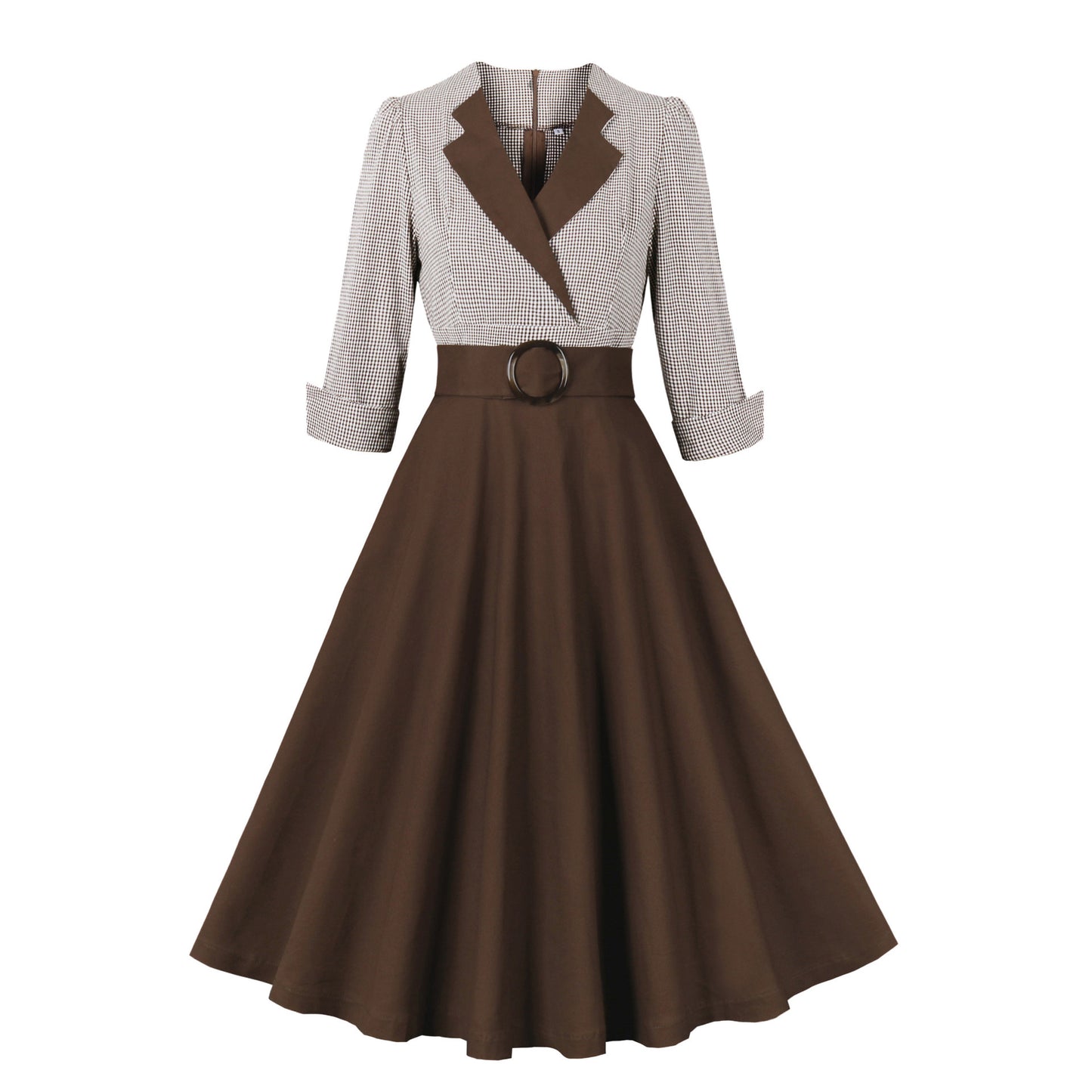 Elegant Retro Cotton Dress for Women