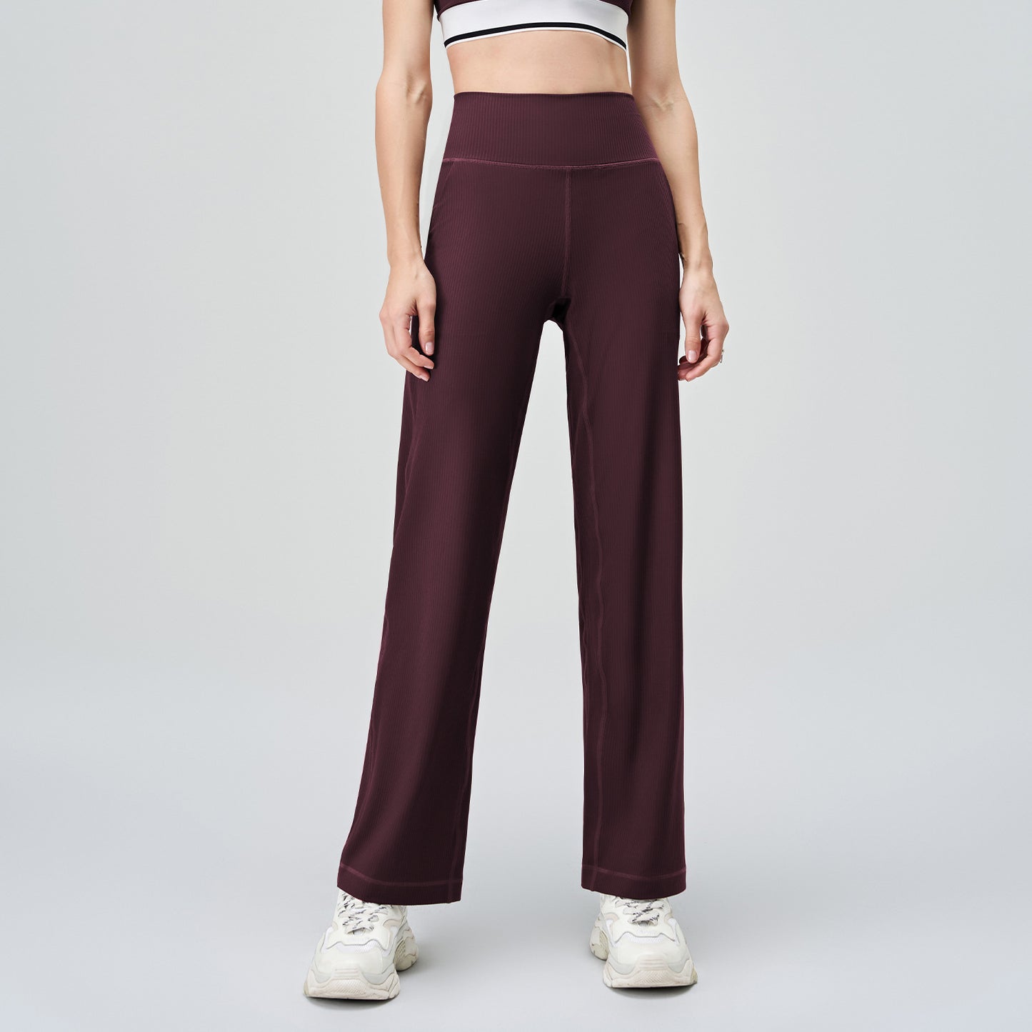 High-Waist Yoga Wide-Leg Casual Exercise Pants