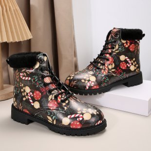 Women's Multi-Color Printed Fashion Martin Boots