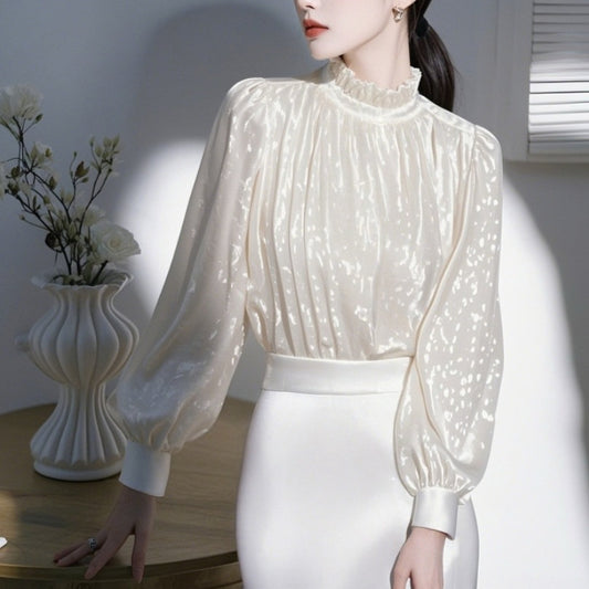 Women's High-end Luxury Stylish White Shirt