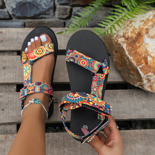 Lightweight Summer Roman-Style Flat Round-Toe Beach Sandals for Women