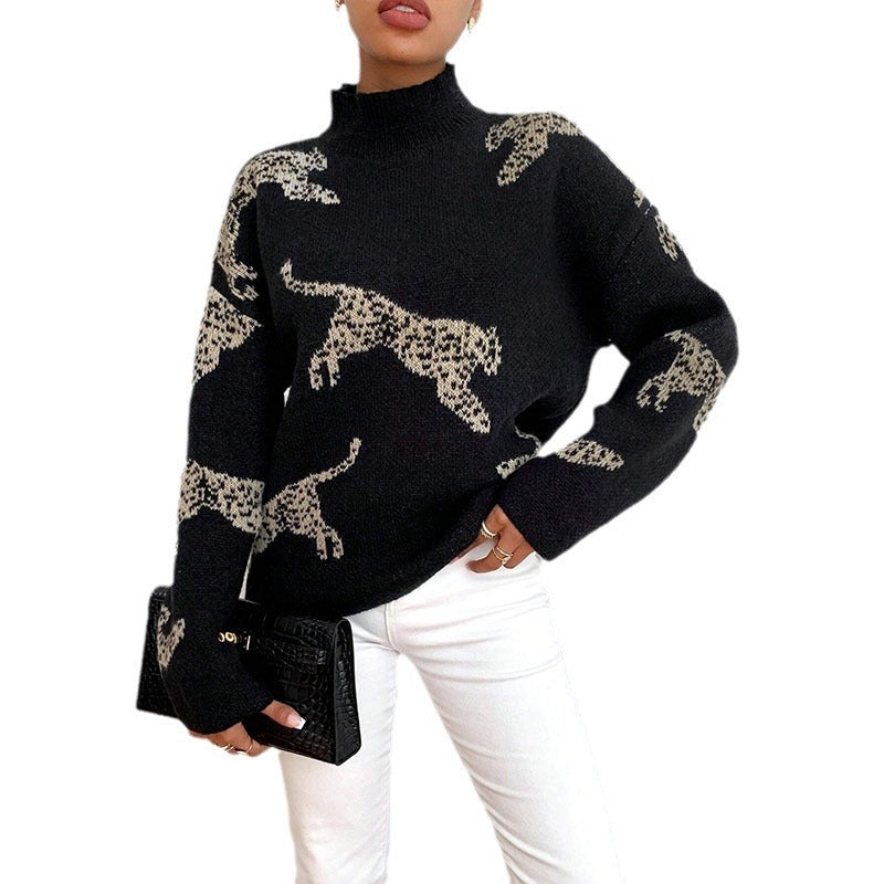 Women's Fleece Half-Turtleneck Sweater