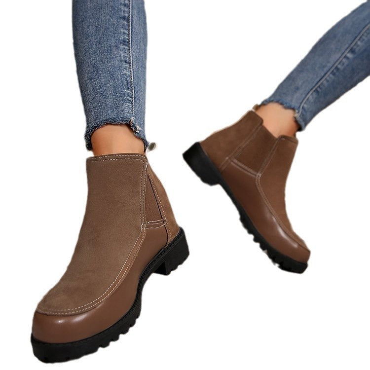 Women's Platform Short Martin Ankle Boots