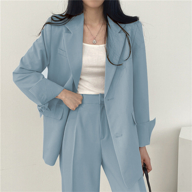 Women's Fashionable Korean-Style Casual Trouser Suit