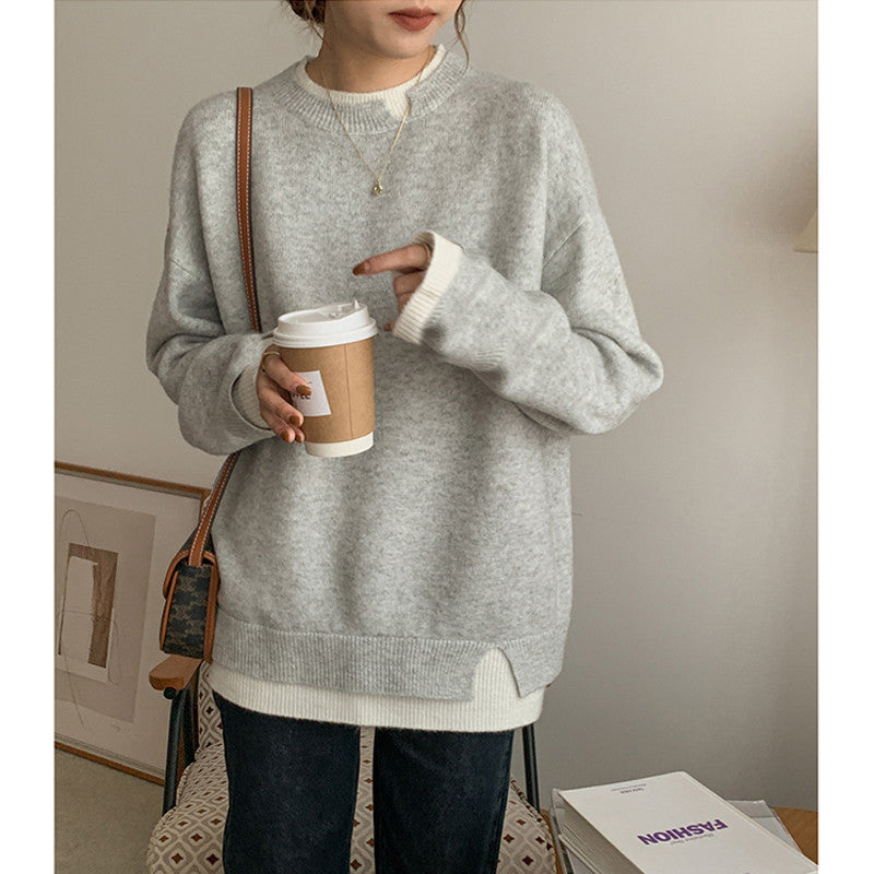 All-Match Loose-Fit Knitted Pullover Top