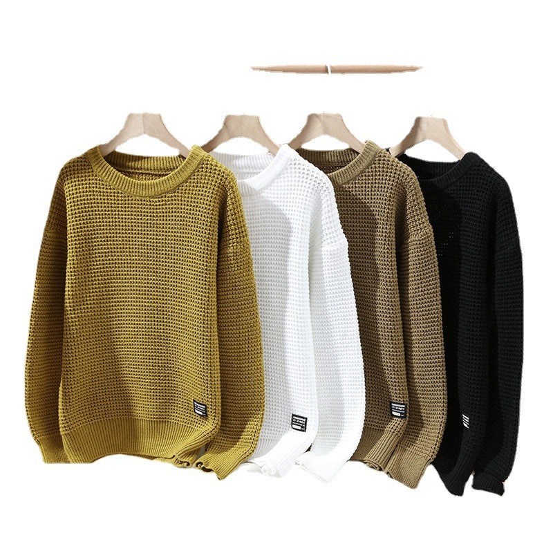 New Round Neck Thick Knit Men's Sweater – Vintage Quality Design