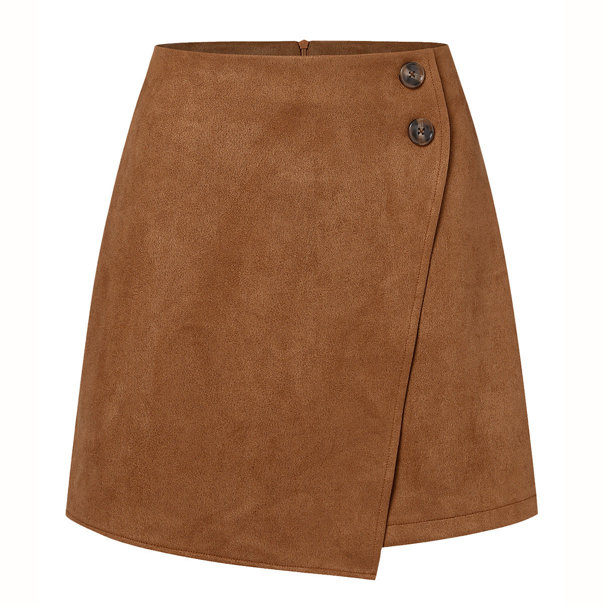 Women's Suede Irregular Skirt for Autumn and Winter