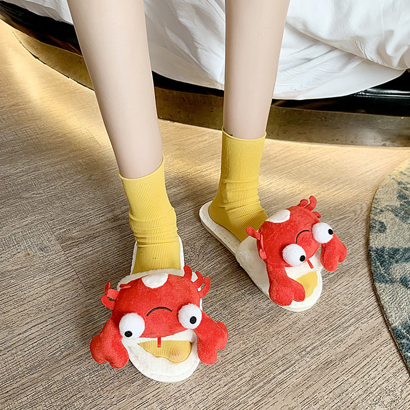 Women's Crayfish & Crab Fashion Cotton Slippers