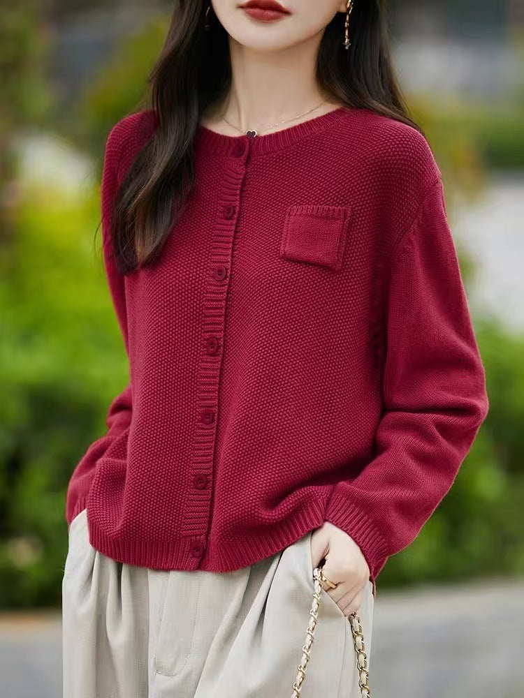 High-Quality Korean-Style Relaxed Sweater Coat