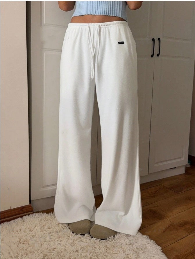 High-Waist Draped Mopping Casual Pants for Tall Women