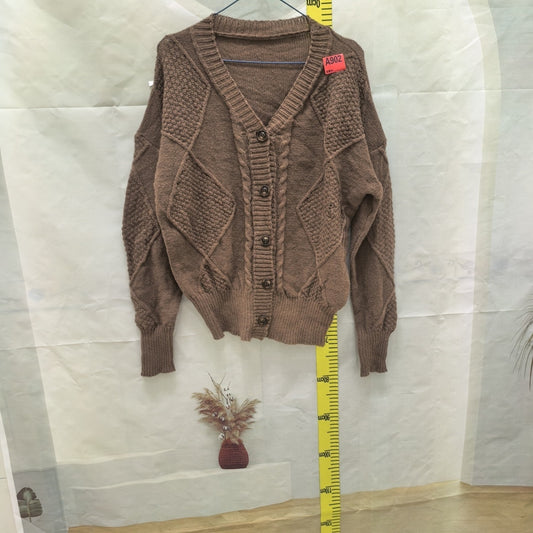 Retro Slimming Cable Knit Loose Sweater