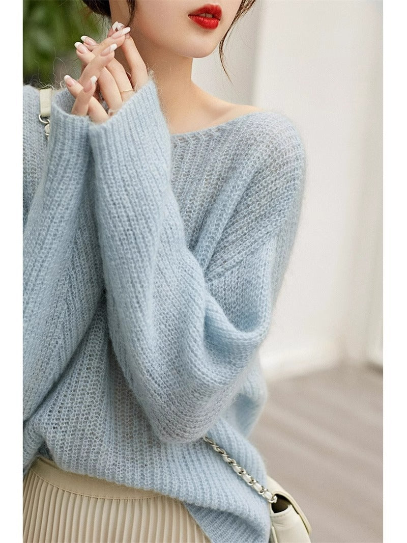 French Style Loose and Casual Knitwear Top - Effortless Chic Sweater for Women