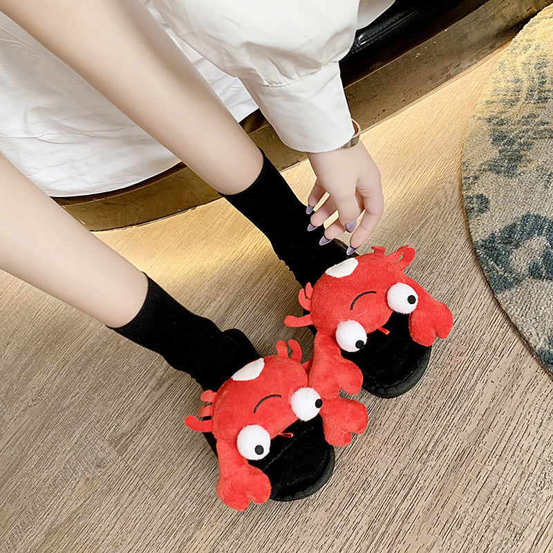 Women's Crayfish & Crab Fashion Cotton Slippers