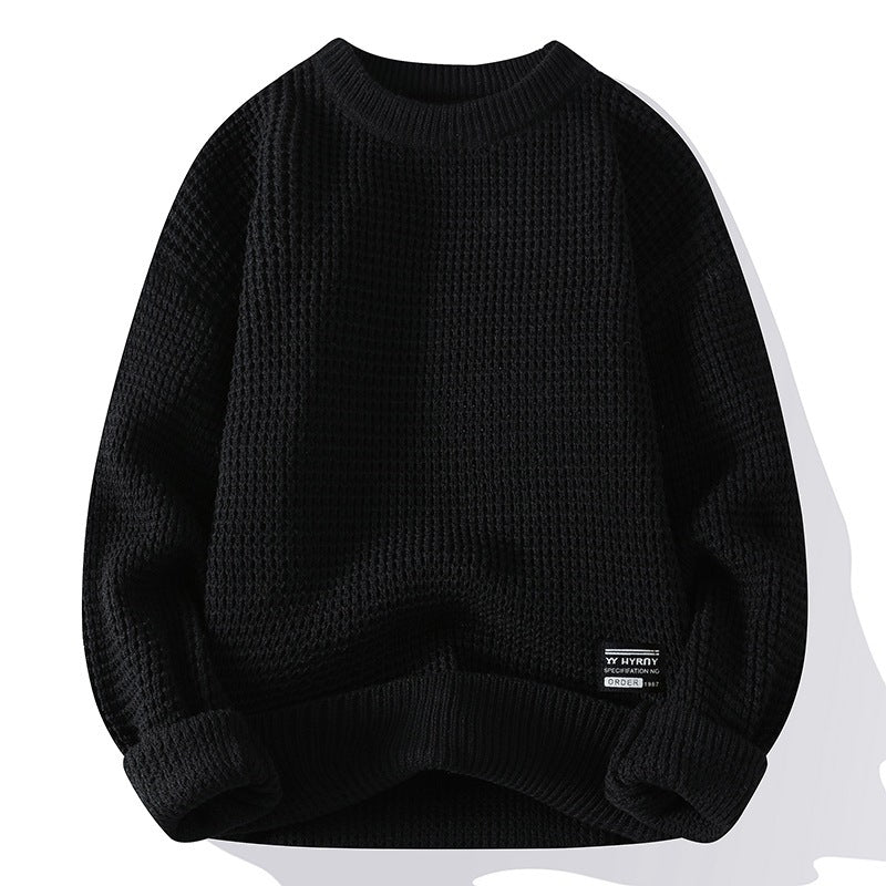 New Round Neck Thick Knit Men's Sweater – Vintage Quality Design